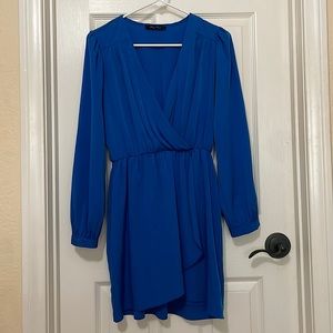 Long sleeve blue dress